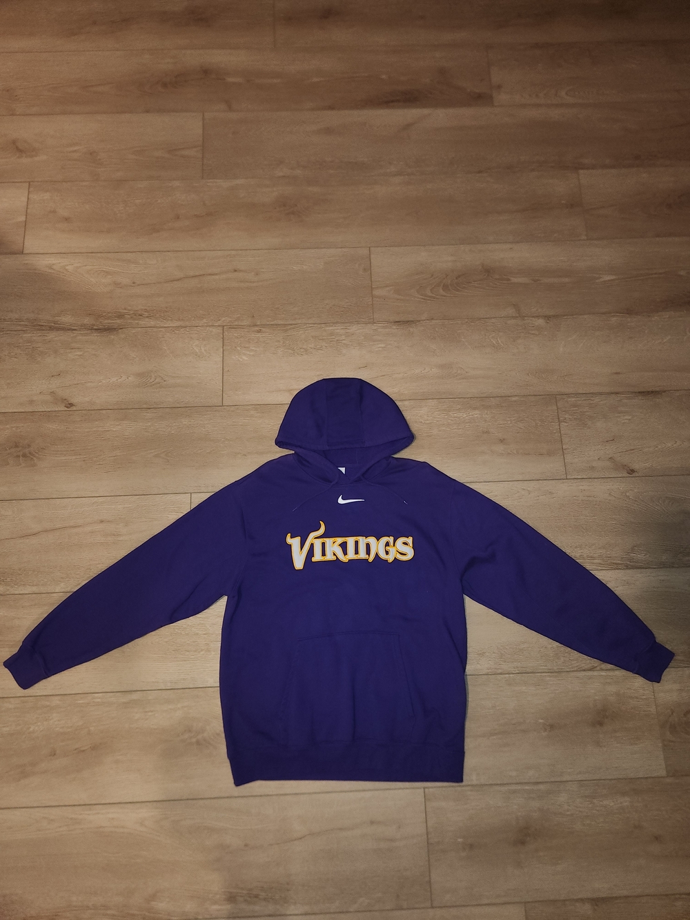 Vintage Y2K 2000s NFL Minnesota Vikings Purple Embroidered Hoodie Men Size Large